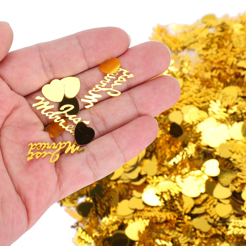 Just Married Confetti Wedding Valentine"s Day Decoration Scatter Sprinkles Sequins 100gGold