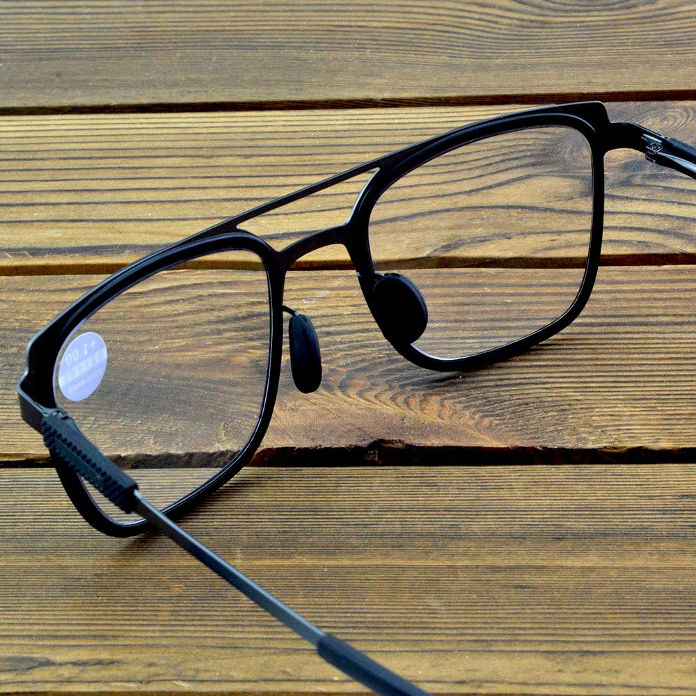 Clara Vida Fashion Trend Yonger Looking Double Bridge Progressive Photochromic Reading Glasses +1 +1.5 +2 +2.5 +3 +3.5 +4