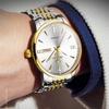 JINSHIDUN New Business and Leisure Men's Watch Mechanical Watch Diamond Double Calendar High-end Watch