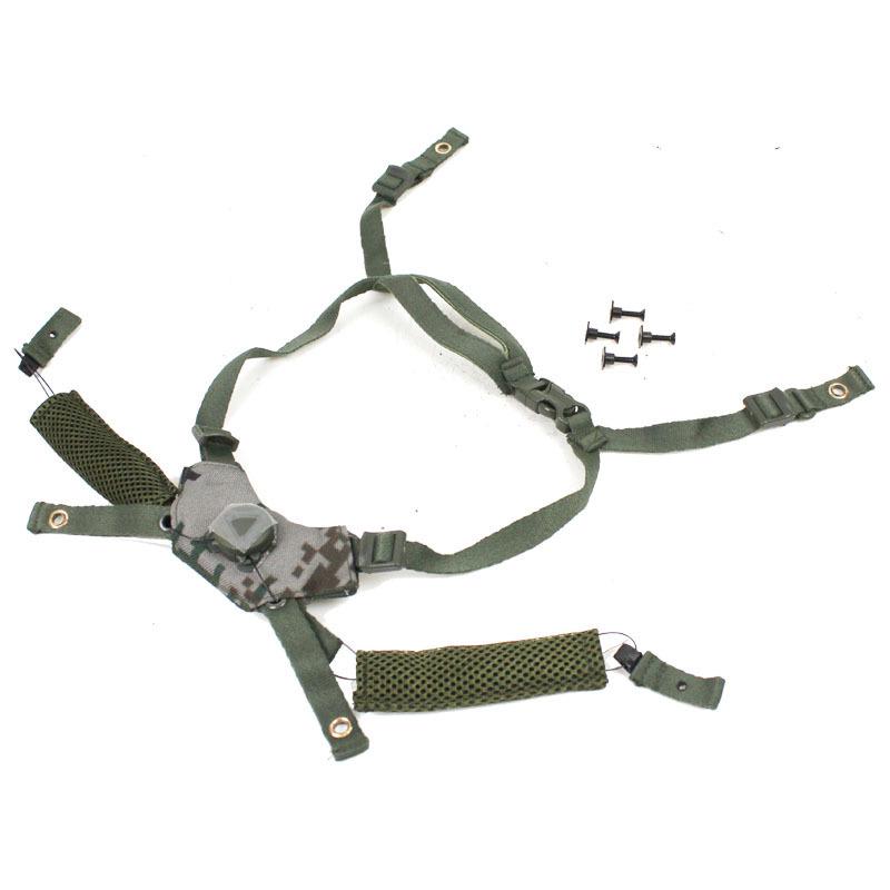 M19 Tactical Helmet Suspension System with Adjustable Webbing and Mesh Pocket