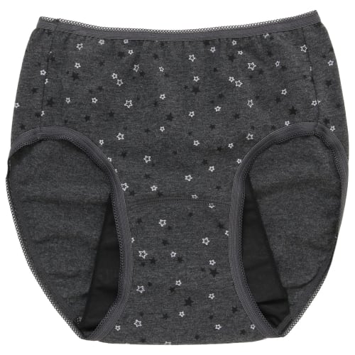 

Atsugi Shefree (She-Free) Heavy-Dose Sanitary Shorts with Star Print, Cotton Blend, Compatible with Winged Pads, 87464AS/QS