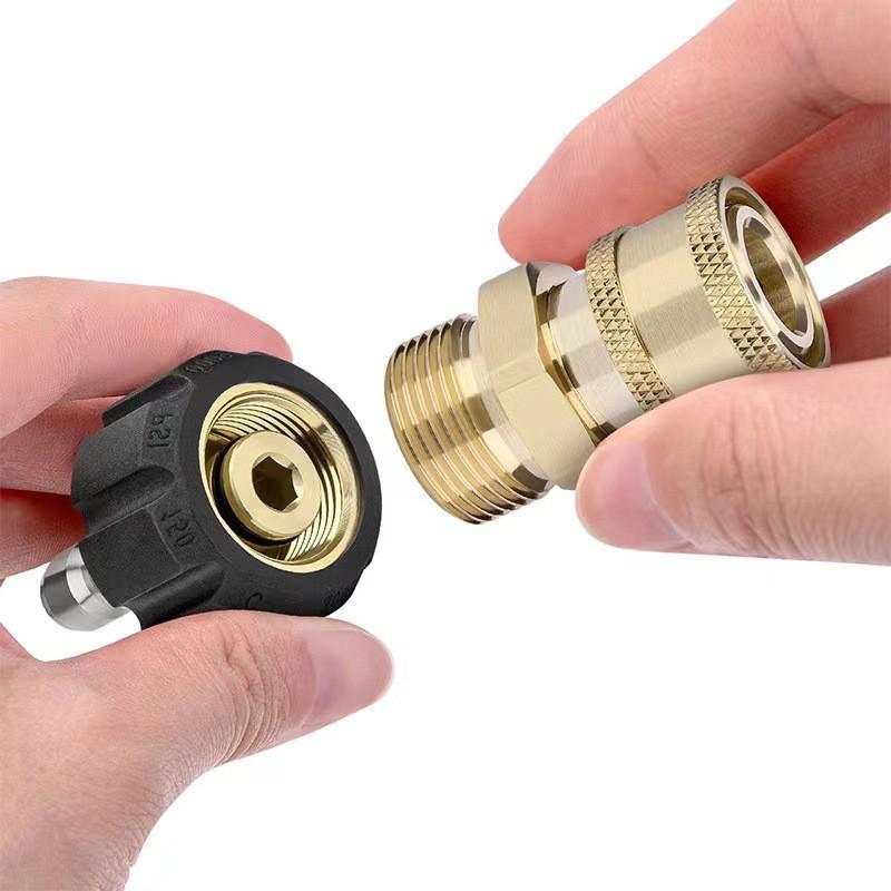 M22-14 To 3/8" Quick Connect High-Pressure Washer Copper Adapter