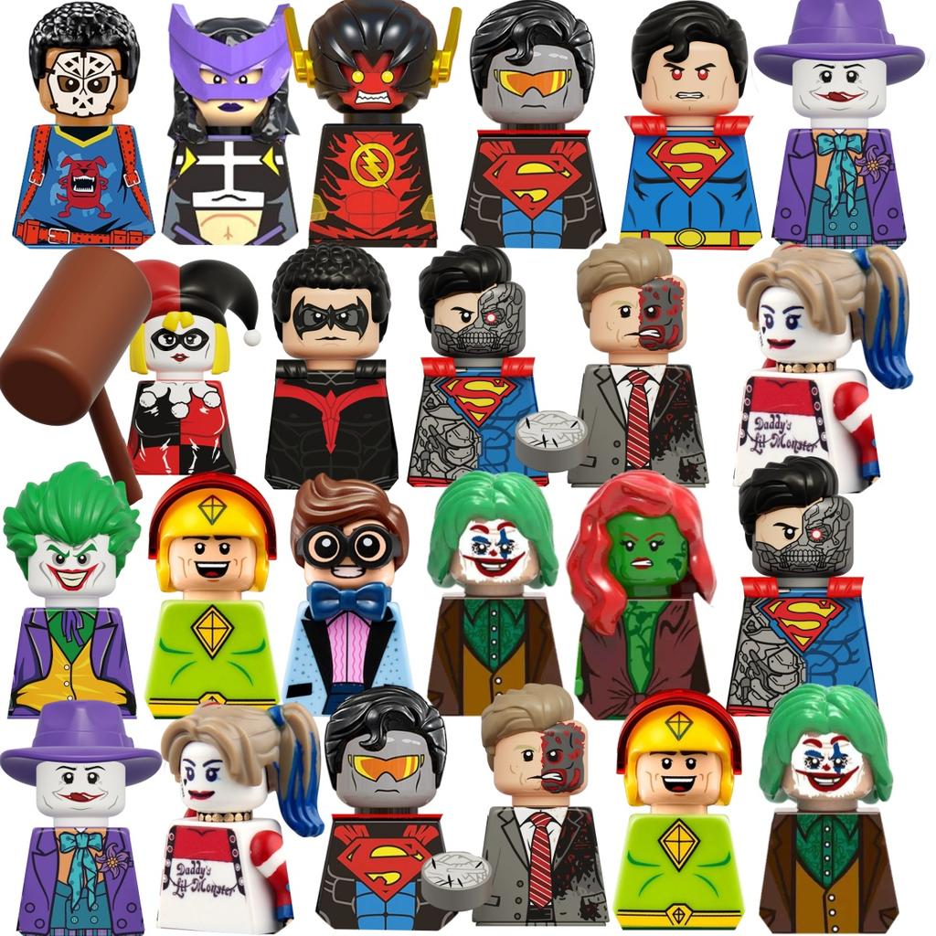 Hot building block toys children's mini brick Superhero Joker Two-Face Robin assembly toys party festival collection gifts