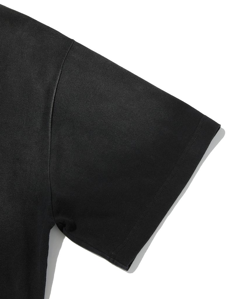 Seuweideu Pocket Cropped Tee [Washing Black]