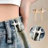 Cross Star Waist Buckle Adjustable Waist Button Jean Pant Button Dress With Cinched Waist Fashion Accessories