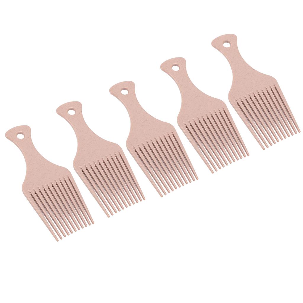 10PCS Hair Detangling Comb Wide Teeth Ergonomic Handle Barley Stalk Hair Pick Comb