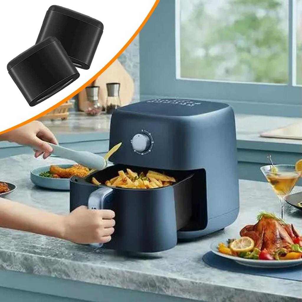 8 Pieces Air Fryer Rubber Bumpers, Aifeier ET Black Air Fryer Replacement Rubber Tips for Power XL Air Fryer Grill Pan