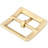 Brass Belt Buckle Single Pin End Bar Heel Gold Leather Craft Bag Hardware Accessories 40x56mm