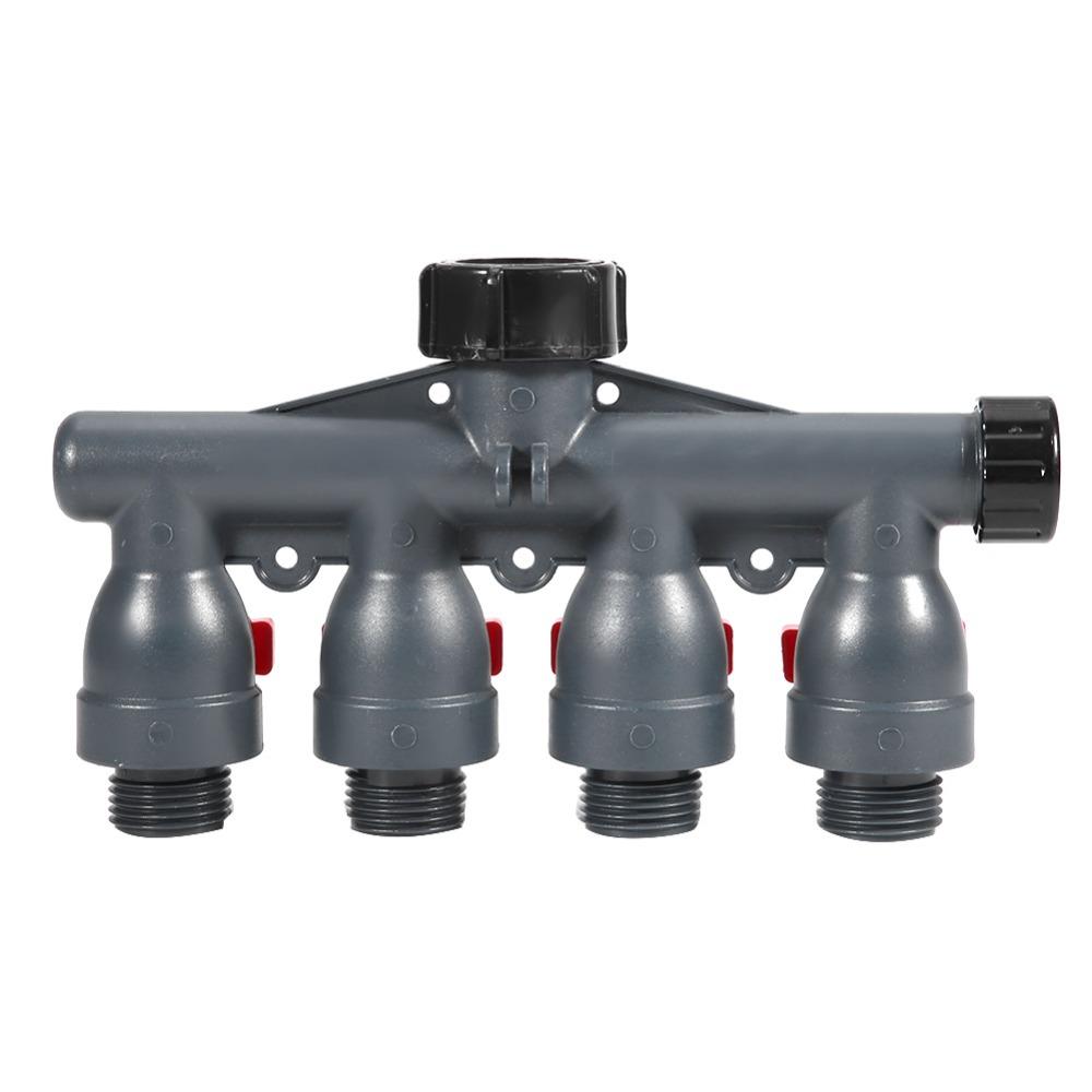 4 Way 4 Way Hose Splitter Plastic Garden Hose Splitter Durable Water Tap Splitter  Home Garden