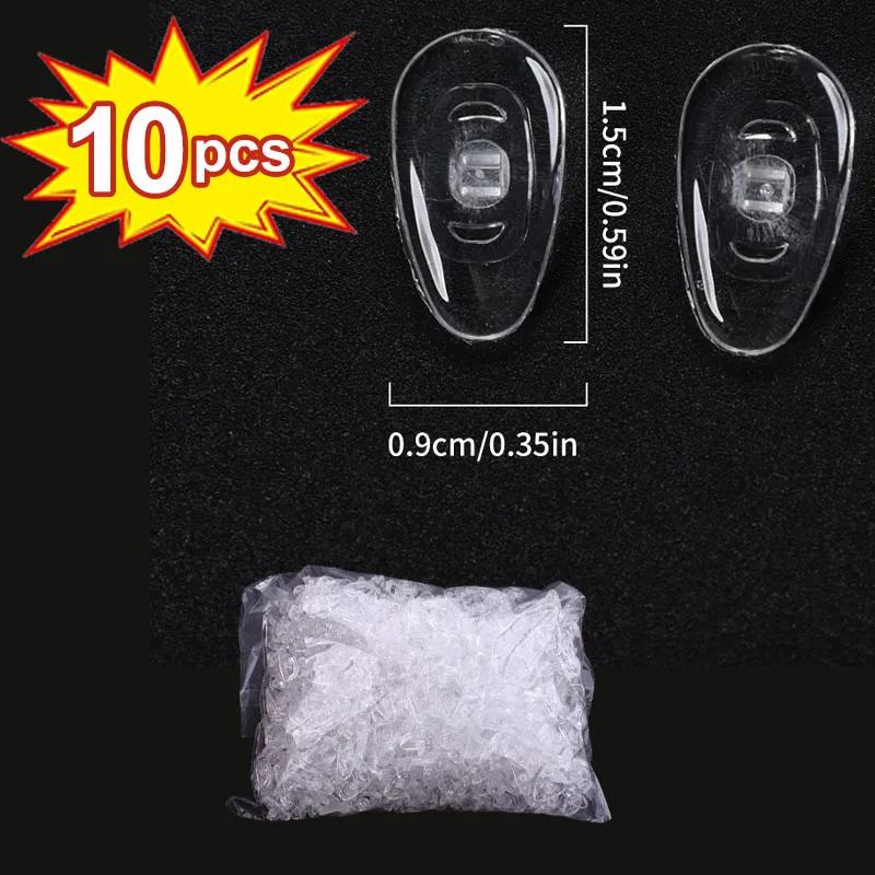 10/100PCS Air Chamber Clear Oval Eyeglass Nose Bracket Silicone Nose Pads Eyewear Anti-drop Sunglasses Glasses Accessories