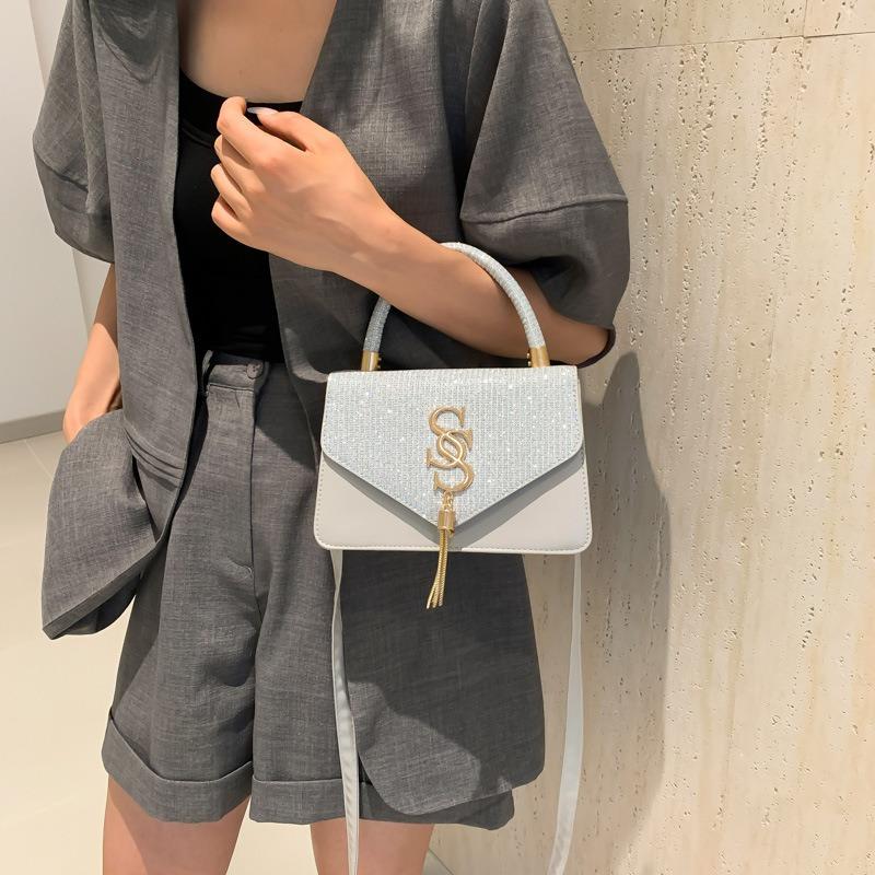 New Fashionable Retro Underarm Small Square Bag Single Shoulder Simple Summer Messenger Bag Solid Color Women's Bag