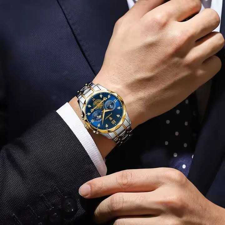 Poedagar 996 Hot Sale Men Quartz Watch Stainless Steel Strap Waterproof Luminous Hands Business Casual Male Wristwatch