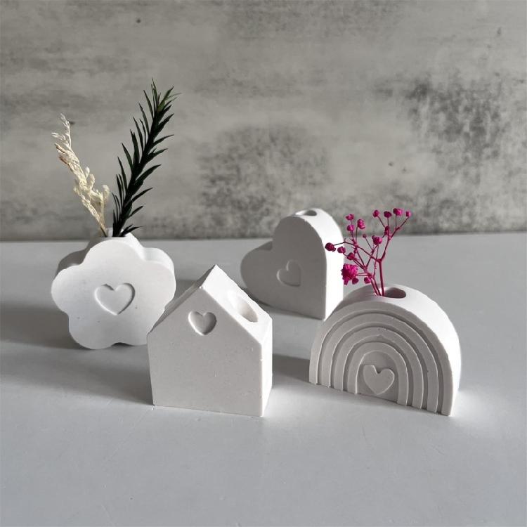 Elegant Rainbow Shaped Sturdy Silicone Flower Pots Mould Tool Must Have Accessory for Home Use Resin Art Enthusiasts