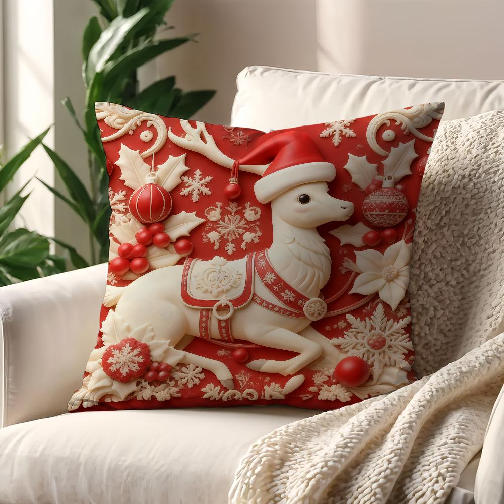 Santa Claus reindeer snowman ww cushion cover Best Home Office Coffee Pillow Sofa Printing Decoration Room Shop Car Nordic Hit