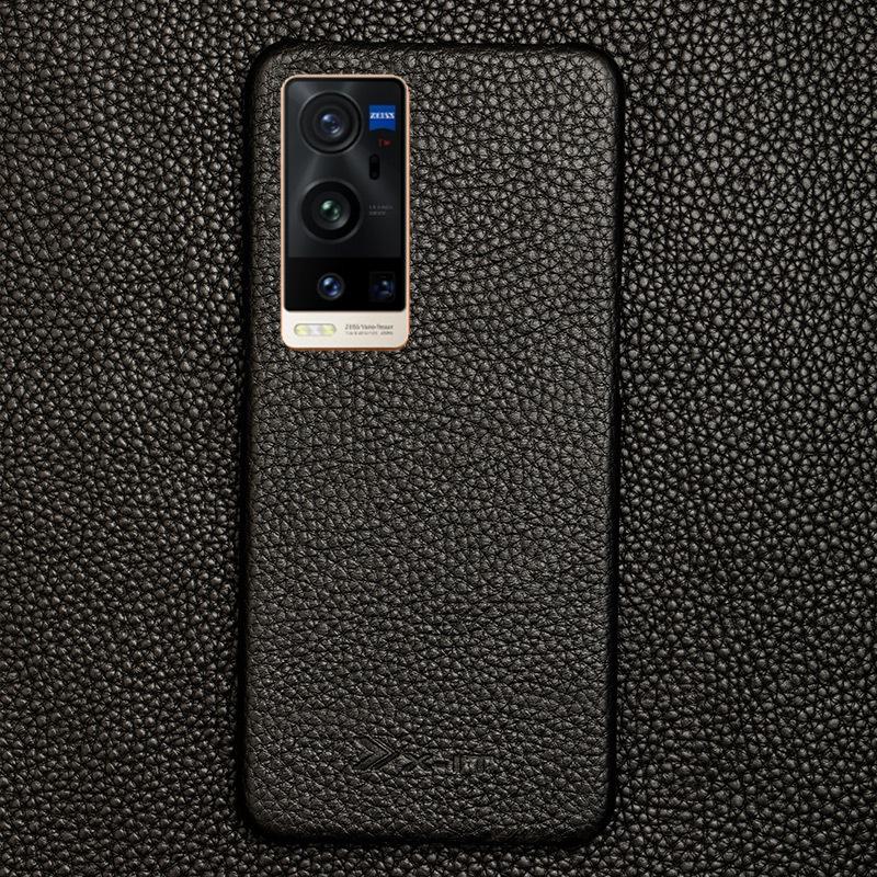 Echtes Leder halbverpackte Top-Layer Rindslederhülle für vivoX90Pro, x80, x70, x50. Schützt vor Stürzen mit einem trendigen Design.