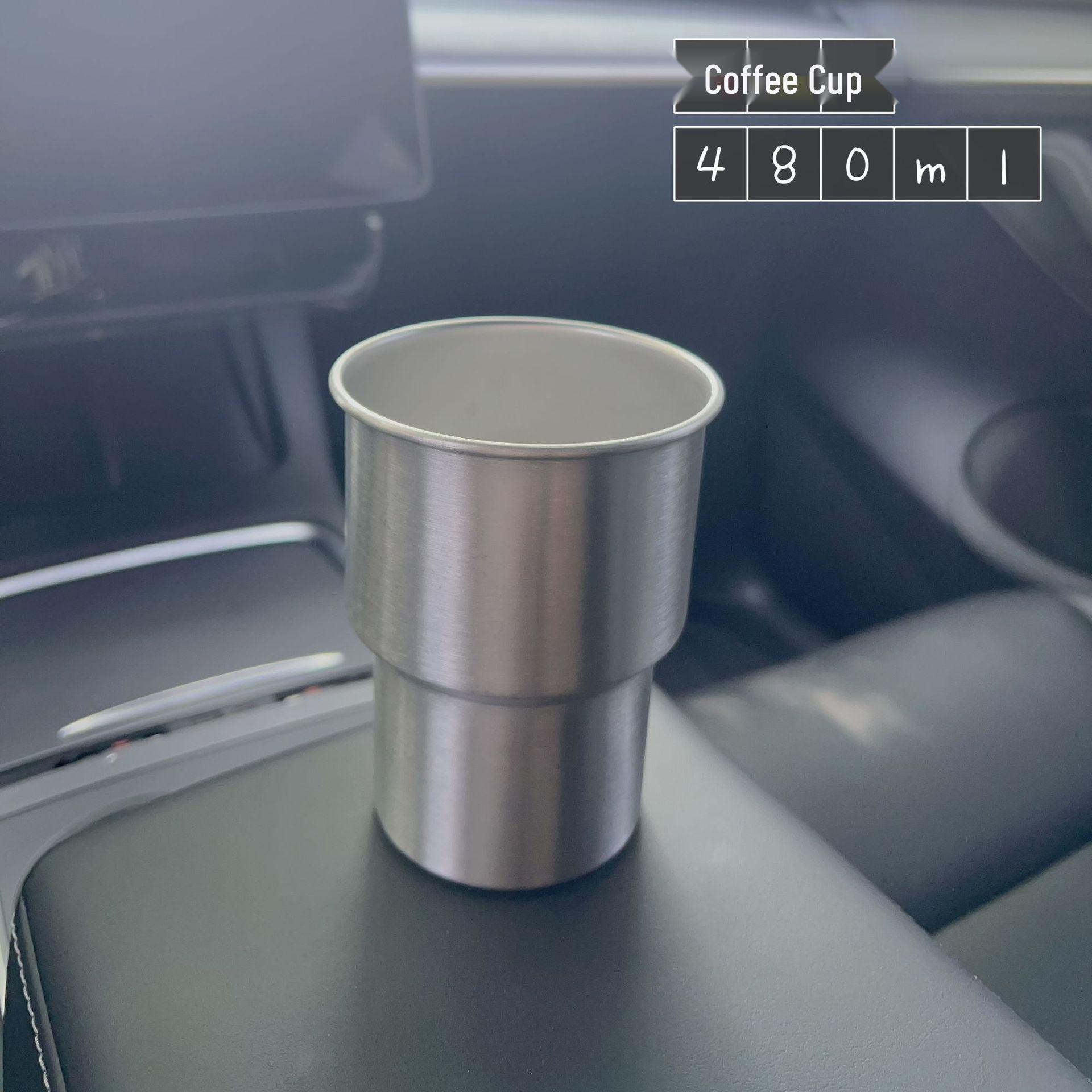 

Складная кружка из нержавеющей стали 304 с крышкой - 480 мл Портативная походная чашка для улицы 480ml