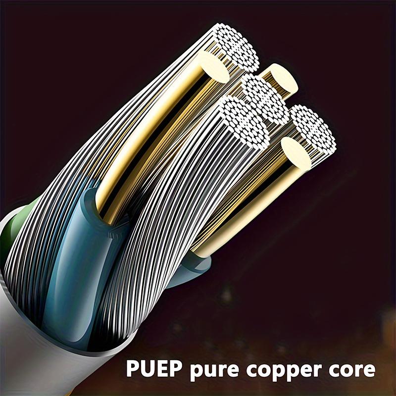 3-in-1 Nylon Braided Data Cable Multi Head 10W Fast Charging Mobile Phone Charging Cable