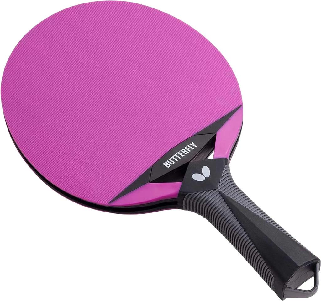 Butterfly Table Tennis Rubber Outdoor Racket with 2 77350 Racket, Balls, Rose,
