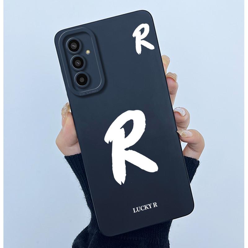 For Samsung Galaxy M13 4G M23 F23 Buddy 2 5G Cover Case Initial Letter Silicone Soft Phone Bumper for Samsung SM-M135F Casing