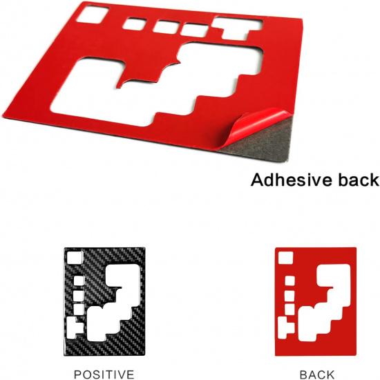 Compatible with Carbon Fiber Center Control Gear Shift Panel Trim Cover Interior Accessories for Toyota 4Runner SUV 2010-2024(1PCS Black)