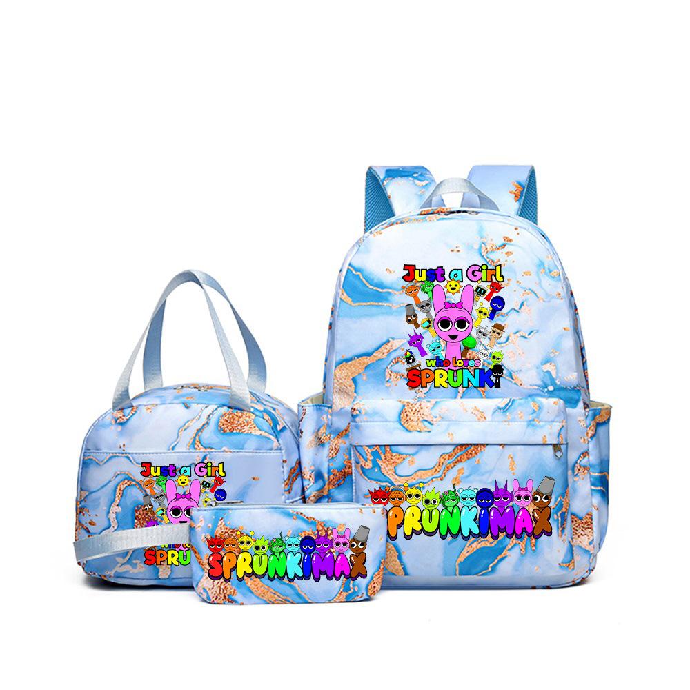 Rhythm box sprunki peripheral schoolbag boys and girls schoolbag primary school junior high school students backpack D