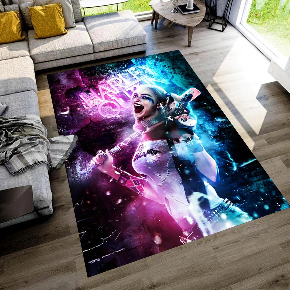 Harley Quinn's Chaos Carpet Suitable for Study room Hallway Dining Room Entryway Anti-slip Rug Office home decor Wedding Party Gift