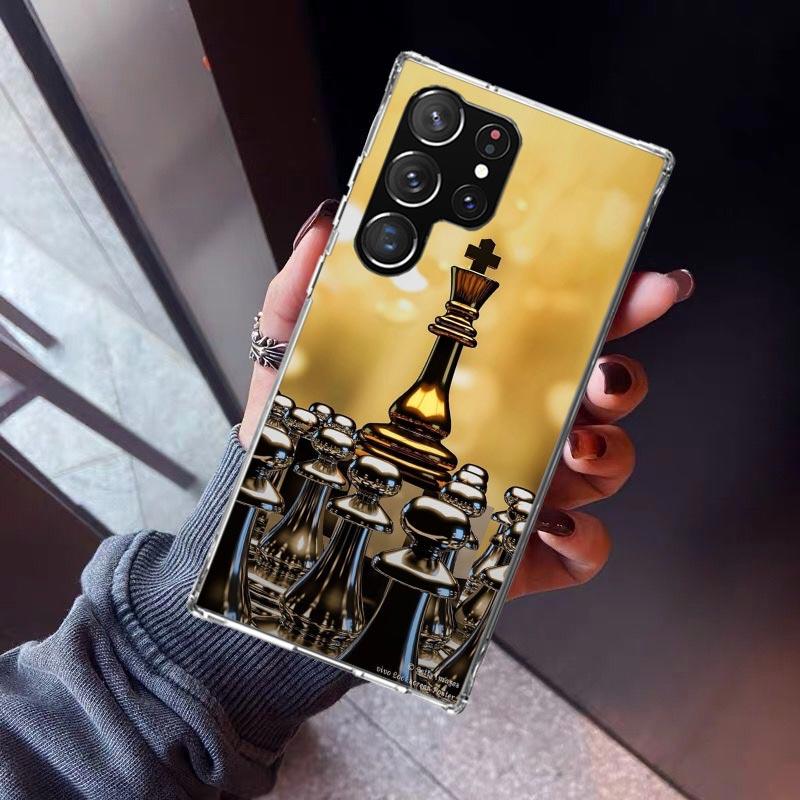 Competitive Chess Game Phone Case For Samsung Galaxy S23 S24 S25 Edge S26 Ultra S22 + S21 Plus S20 FE Cover Silicone Print Shell