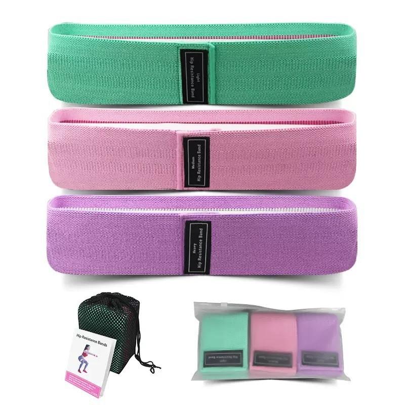 1/3pcs Booty Resistance Bands Set - Yoga Squat Hip Toning Elastic Bands Woven Poly-Cotton Workout Bands In Stock