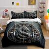 Dragon Sword Set Decor Display Bedding Set With 1 Duvet Cover 2 Pillowcases Single Double King Queen, Gift