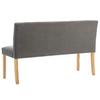 Bench 140 Cm Grey Velvet