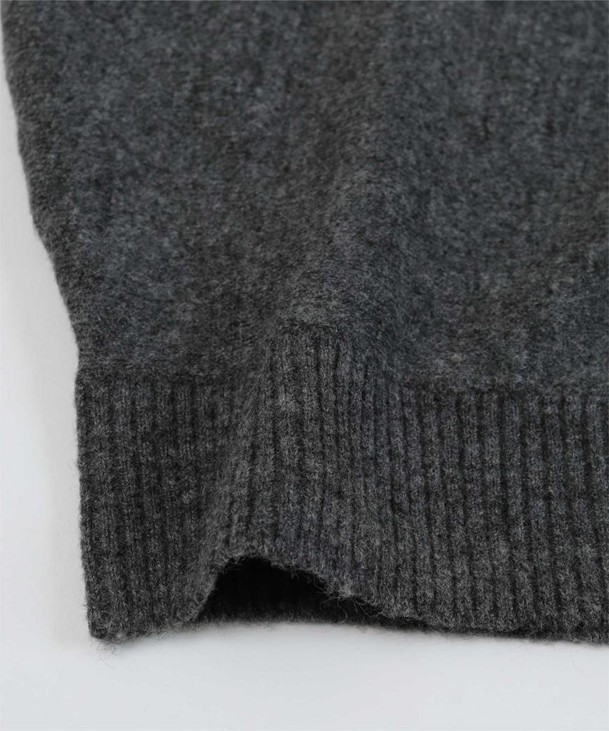 Yours BEXU1745 High Neck Dolman Sleeve Oversized Size Gray Women's Knit, Small,