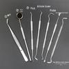 Stainless Steel Dental Tool Set with Tweezers, Mirror, and Probe for Dentists