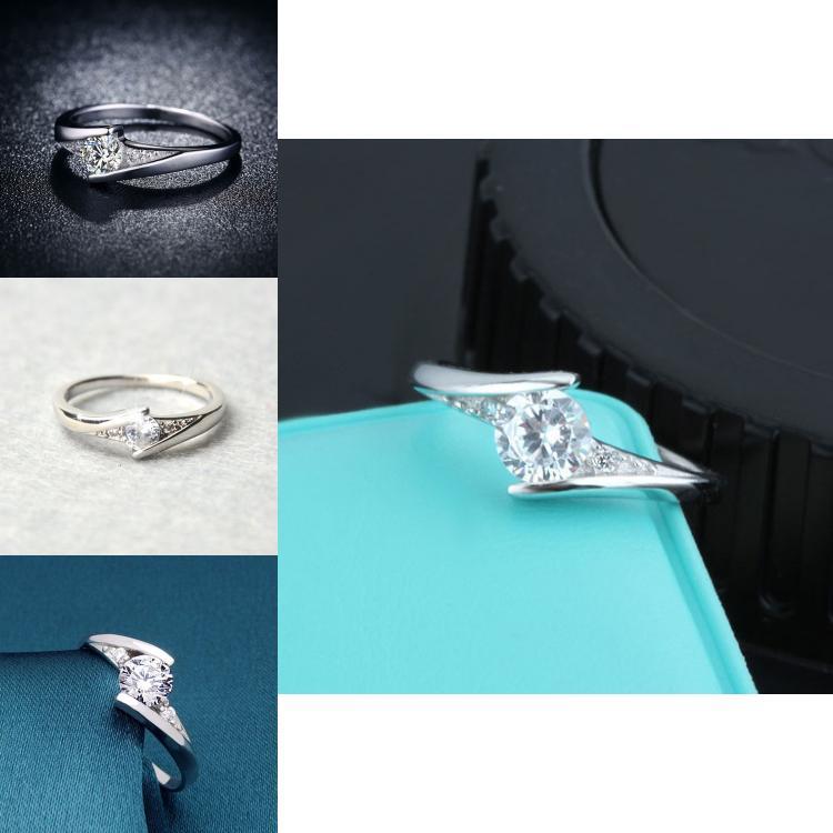 Copper Silver Plated Jewelry Ring For Women Fashion Hand Accessory For Gift