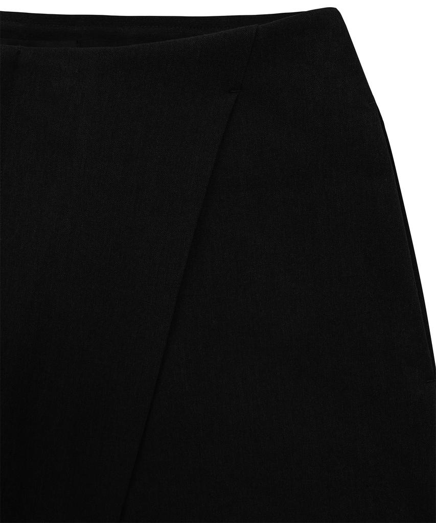 Teulimingbeodeu Low Rise Wide Slacks [ Black ]
