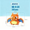 Micro Building Blocks Charmander Pikachu Action Figures Gengar Mini Bricks Model Diy Puzzle Toy For Kids Toys Gift