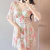 Women's Home Clothes Satin Nightdress Sexy Lace V-Neck Sleepwear Nightgown Intimate Lingerie Sweet Princess Style Summer Dress