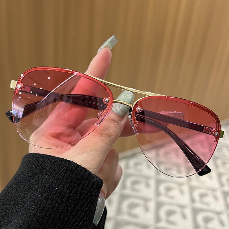 Retro Round Frame Large Frame Sunglasses New Women Sun Glasses Holiday Man Outdoor Camping Fishing Sunnies Uv400 Glasses