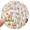 50pcs/pack Easter Holiday Bunny Rabbit Eggs Stickers For Water Bottles, Laptop, Phones, Scrapbook, Junk Journal, Bullet Journal Card Making DIY Crafts