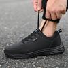Men Classic Casual PU Leather Shoes Non Slip Comfortable Outdoor Leisure Flats Lightweight Lace Up Waterproof Running Shoes