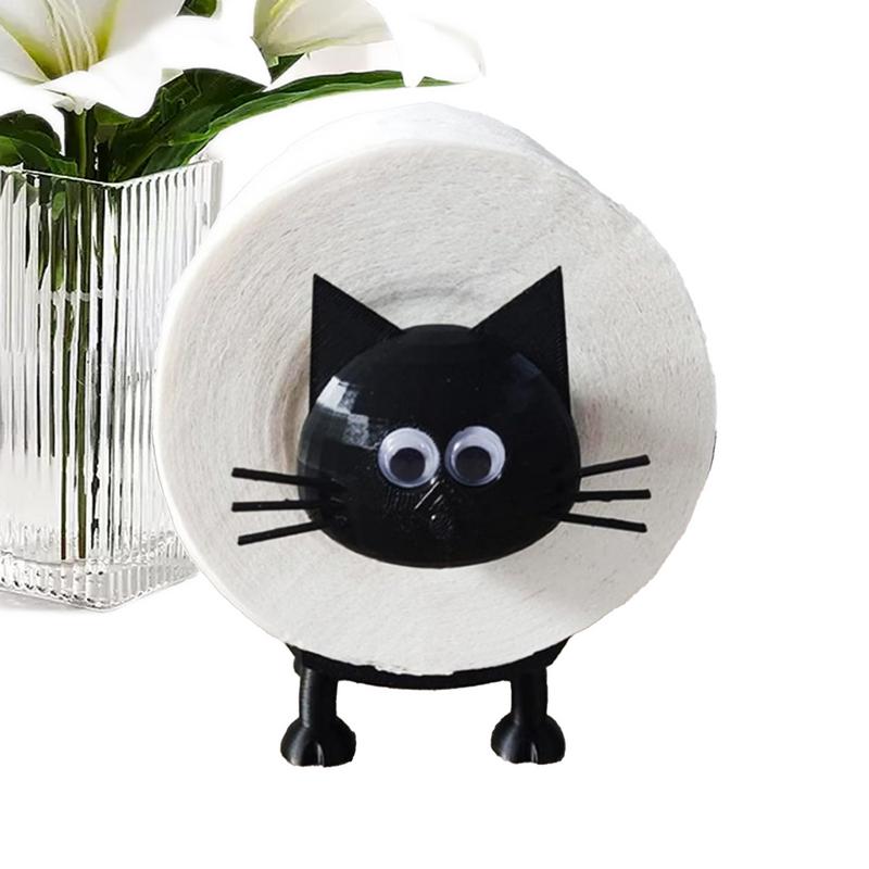 Paper Roll Holder Cute Cat Shape Toilet Tissue Rack Animal Shape Decorative Toilet Paper Rack Funny Toilet Paper Holder CN