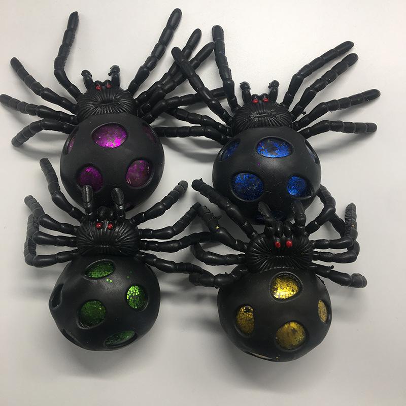 Halloween Spider Creative Trick Vent Spider Simulation Spider Vent Decompression Ball Toy