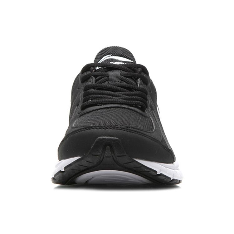 Li Ning Lightweight Breathable Fabric Synthetic Leather Non-Slip Wear-Resistant Low-Top Running Shoes Men Sneakers Black White ARBL037-7