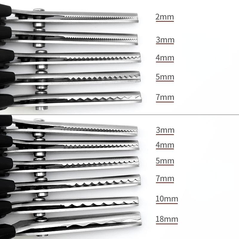 Nożyczki krawieckie ze stali wysokowęglowej z uchwytem z tworzywa sztucznego do szycia 23,5 cm zygzakowate, ręcznie robione, nożyczki do krojenia tkanin, nożyczki ząbkowane