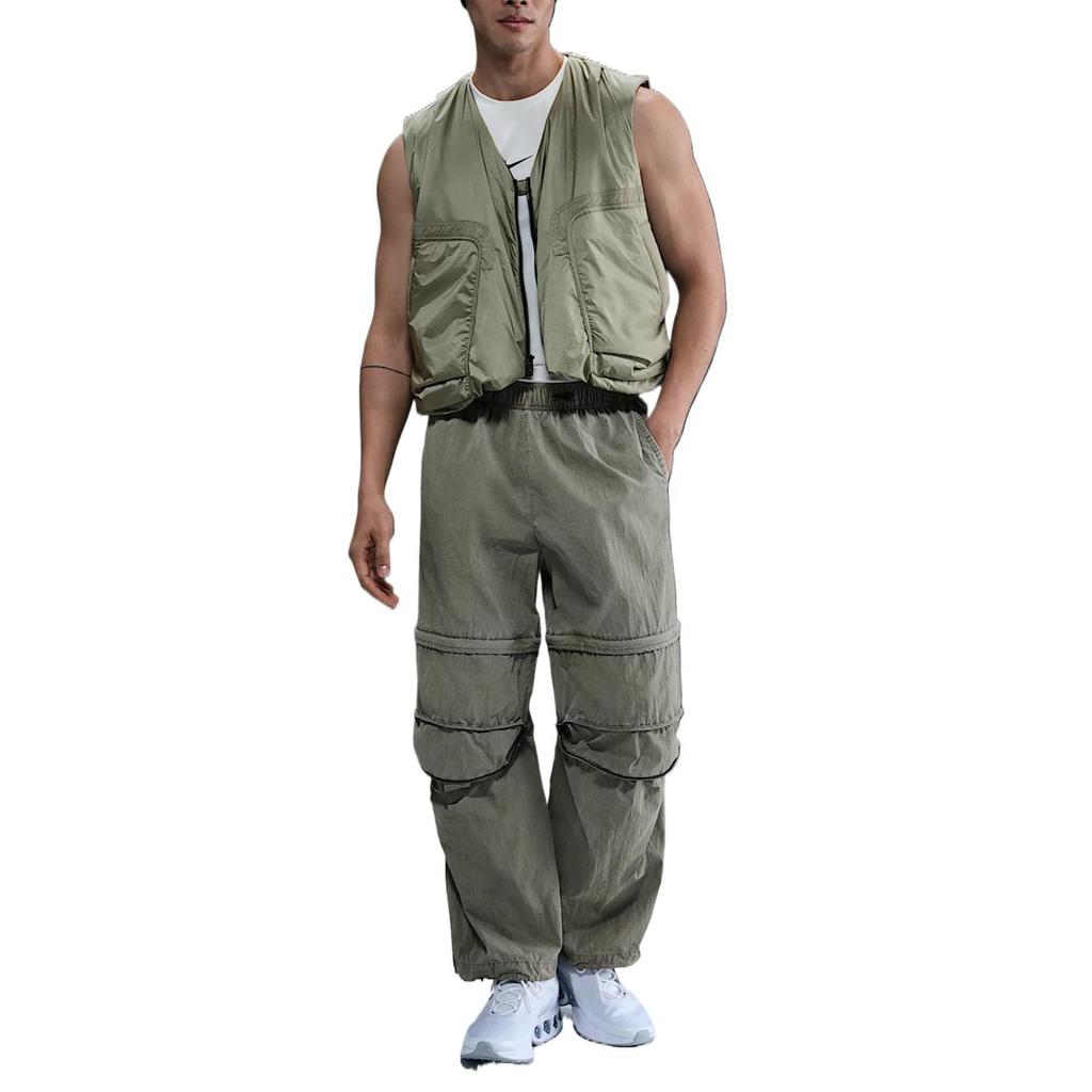 Nike SS25 Techniczne Wygodne Miękkie Luźne Wszechstronne Spodnie Casualowe Męskie doły Zielone HJ2949-320