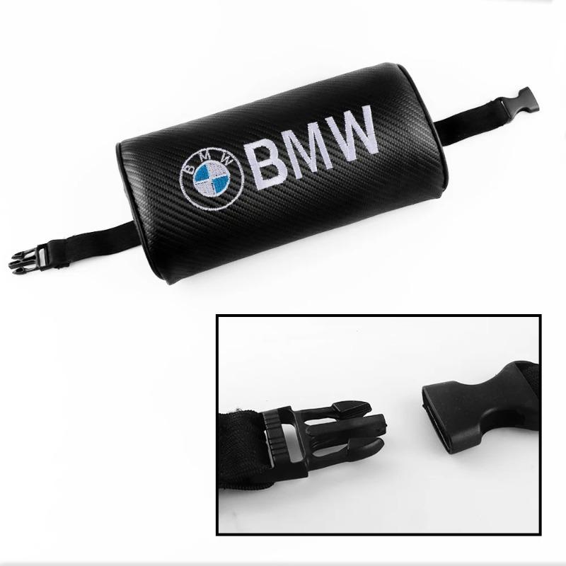 2 Stück Karbonfaser Auto Sitz Nackenkissen Stütze Reise Kopfstütze Zubehör für BMW M Performance E46 E90 E60 F30 E39 E87 W222
