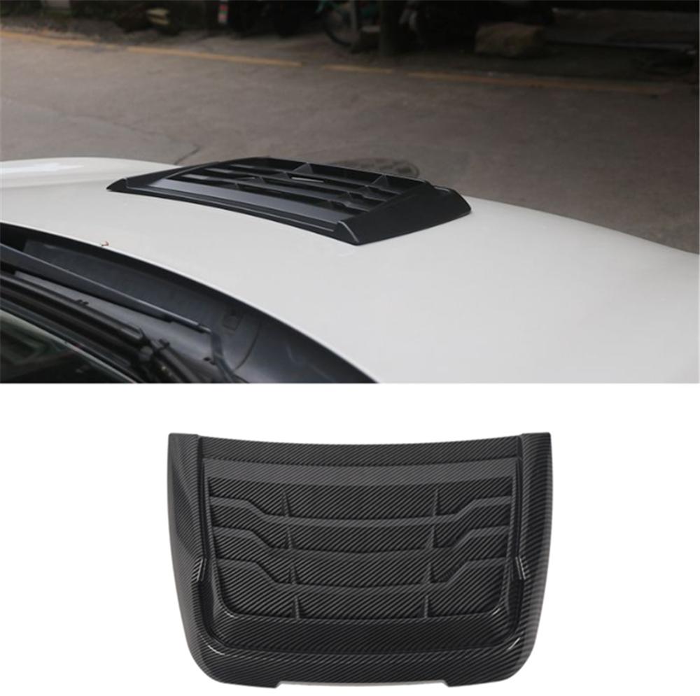 Carbon Fiber Look Plastic Car Hood Vent Scoop Cover Air Intake Grille Inlet Trim
