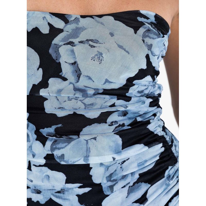 

Princess Polly French Style Retro Socialite Style Print Large Flower Pleated Waist Tight Slim Looking Hip Bag Dress Picture Color S