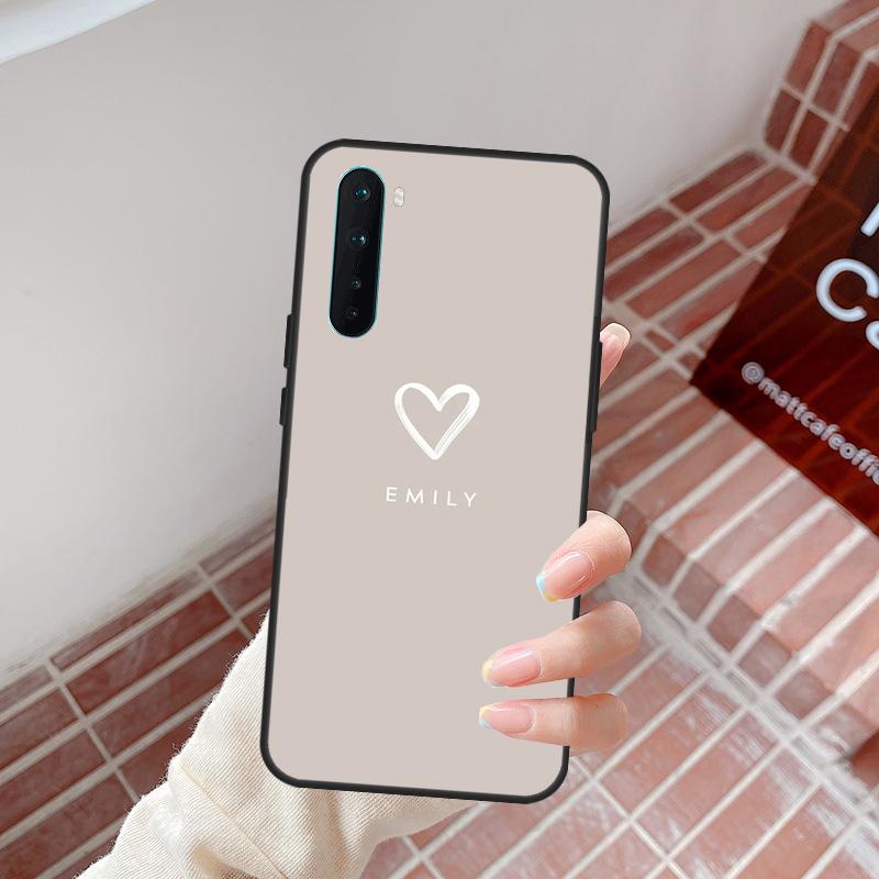Personalise Custom Name Initials Pastel Case For Oneplus 10T 10R 9R 8T 8 9 10 Pro Cover For Oneplus Nord 2 2T N10 N20 N100 N200
