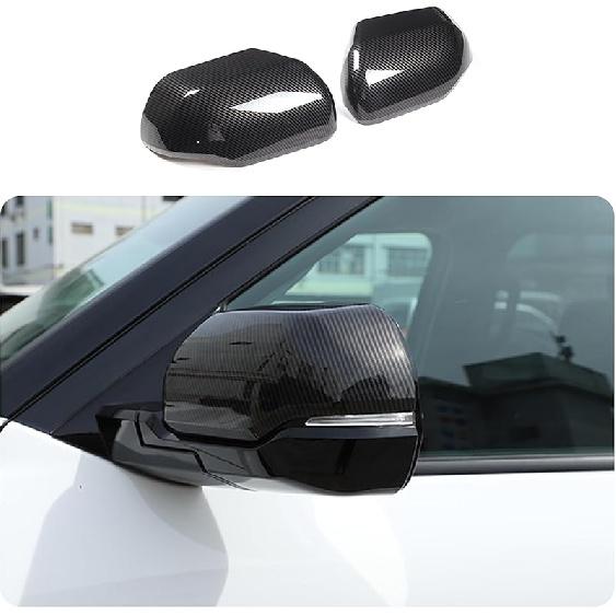 Car Accessories Fit For Toyota Tundra/Sequoia 2025 2024 2023 2022 Exterior Car Door Side Rearview Mirror Cover Trim With Turn Signal (Glossy Black)