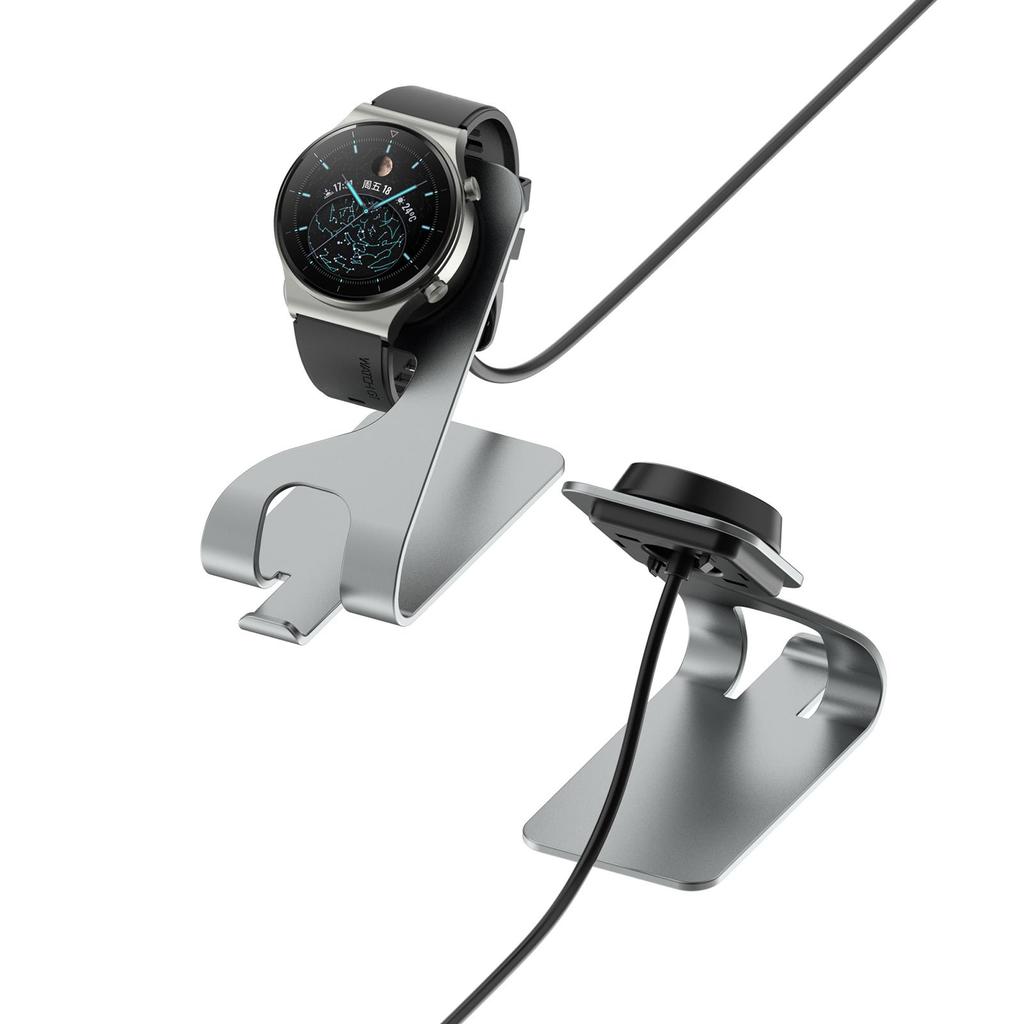 Metall-Ladestation für Huawei GT2 Pro Watch 3 Pro Grauer Lade-Ständer Basis